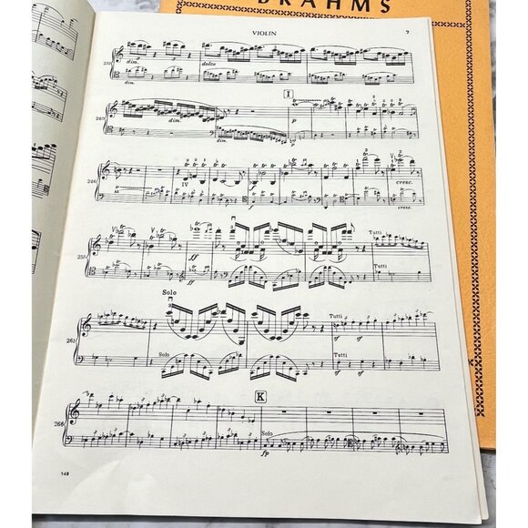 Brahms Concerto in A Minor Opus 102 Vintage Sheet Music Violin Cello Piano - Picture 10 of 10